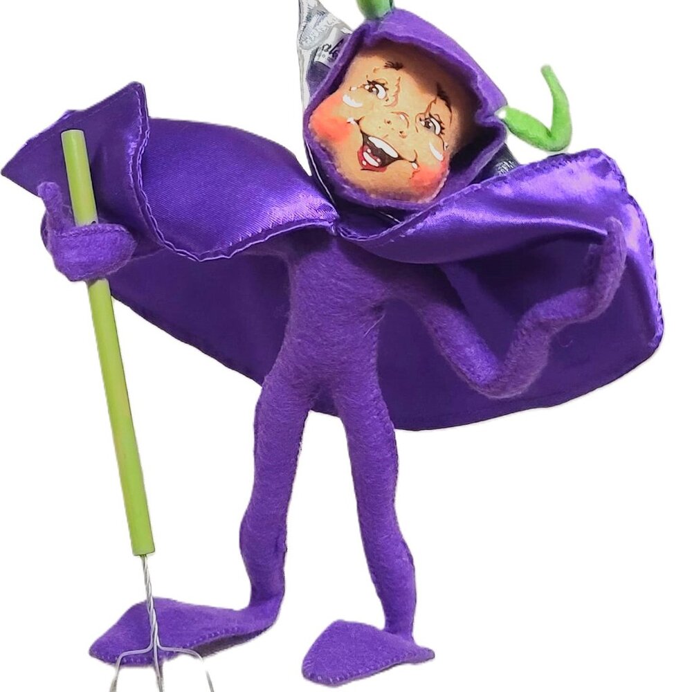 Annalee Halloween purple devil felt figure